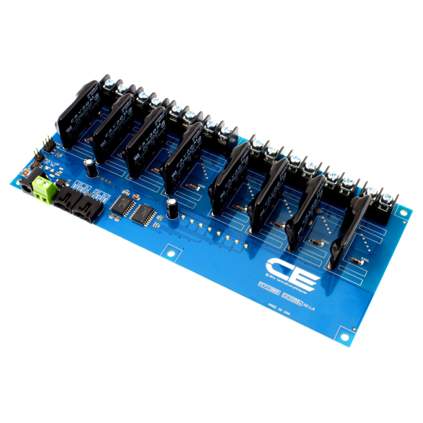 NCD I2C 인터페이스가있는 8 채널 솔리드 스테이트 릴레이 컨트롤러