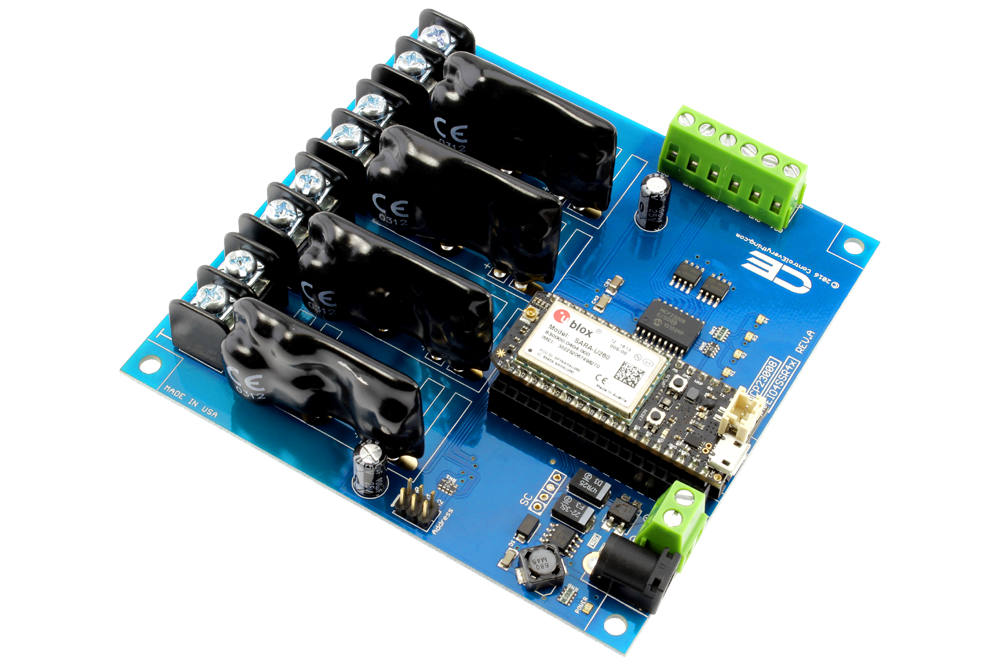 NCD 4 채널 솔리드 스테이트 릴레이 실드 + 4 GPIO (IoT 인터페이스 포함)