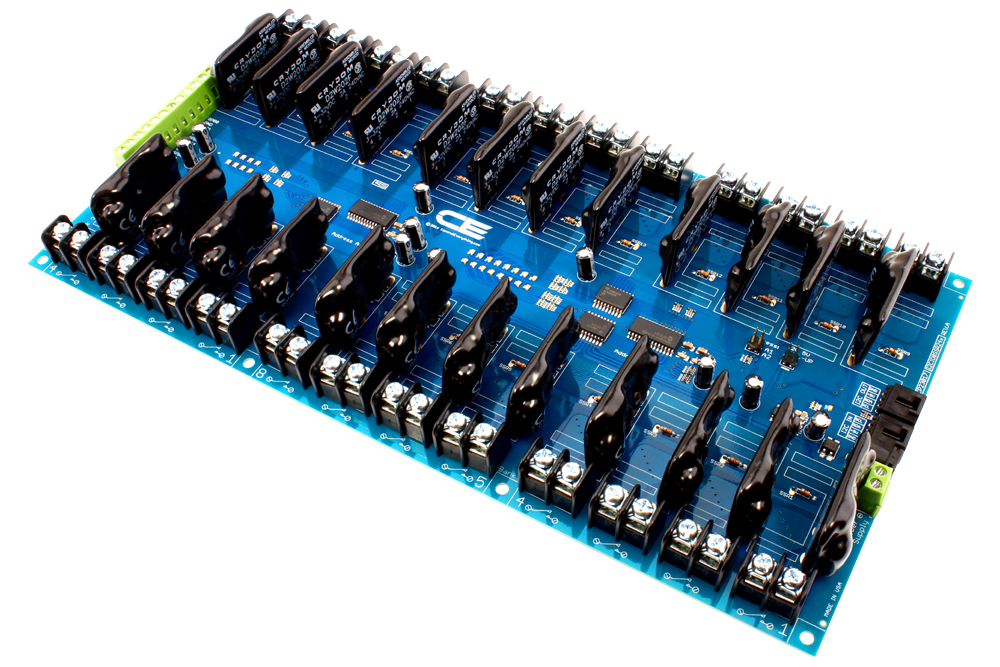 NCD 24 채널 솔리드 스테이트 릴레이 컨트롤러 + I2C 인터페이스가있는 GPIO 8 개