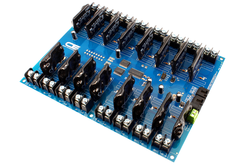NCD I2C 인터페이스가있는 16 채널 솔리드 스테이트 릴레이 컨트롤러