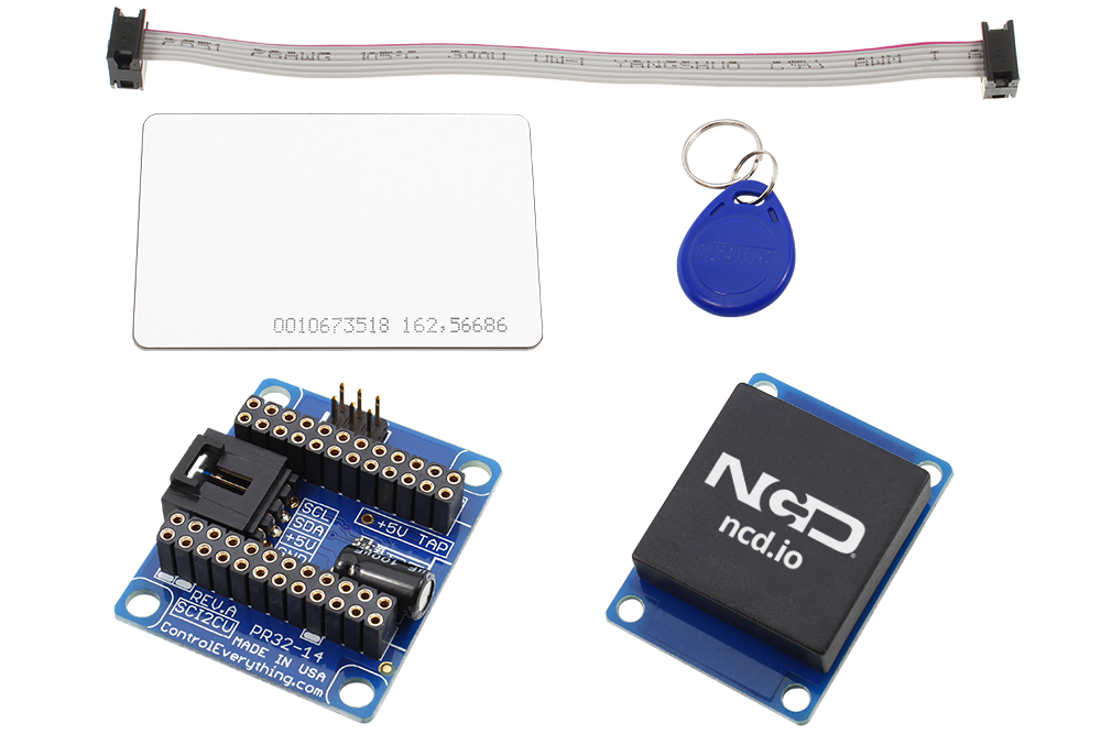 NCD PR32-14 Particle Photon 용 USB 인터페이스가있는 RFID 수신기 및 I2C 어댑터