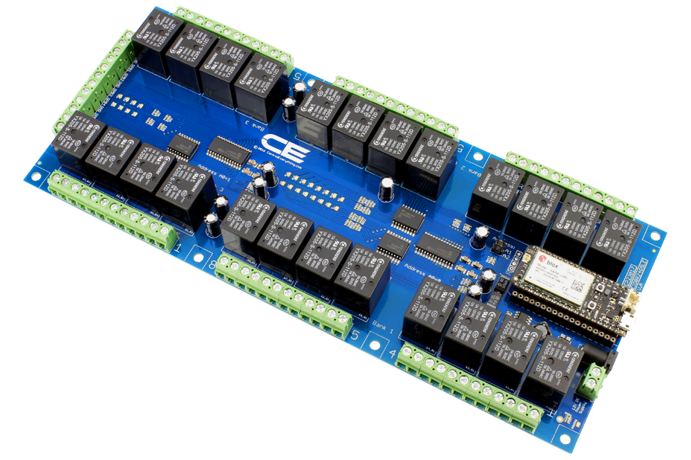 NCD 24 채널 범용 SPDT 릴레이 실드 + IoT 인터페이스가있는 GPIO 8 개