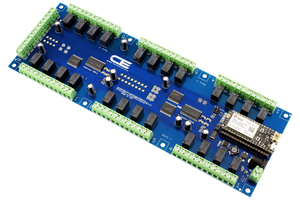 NCD 24 채널 1Amp SPDT 신호 릴레이 실드 + 8 개의 GPIO (IoT 인터페이스 포함)