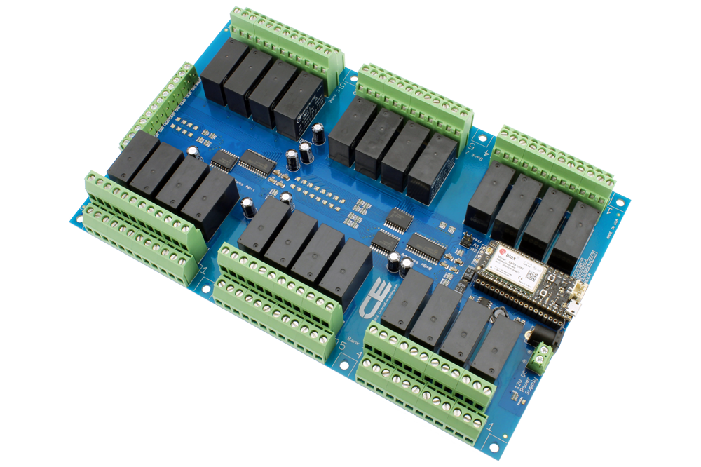 NCD 24 채널 DPDT 신호 릴레이 실드 + 8 개의 GPIO (IoT 인터페이스 포함)
