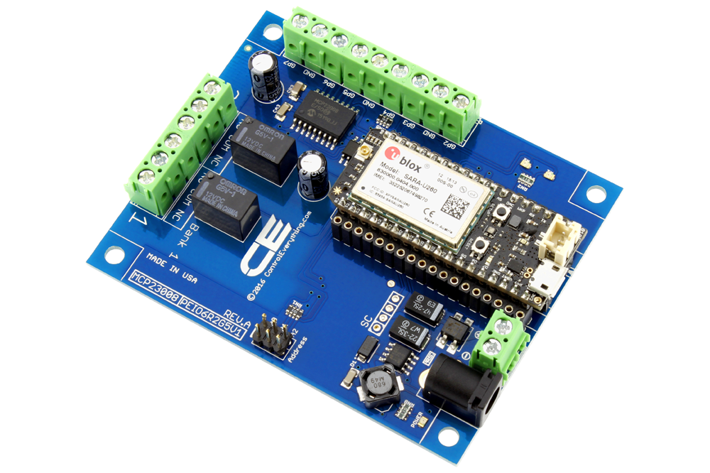 NCD PR16-28 2 채널 1Amp SPDT 신호 릴레이 실드 + IoT 인터페이스가있는 GPIO 6 개
