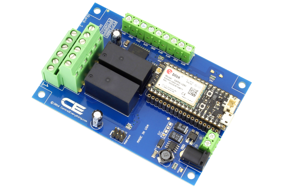 NCD 2 채널 DPDT 신호 릴레이 실드 + 6 개의 GPIO (IoT 인터페이스 포함)