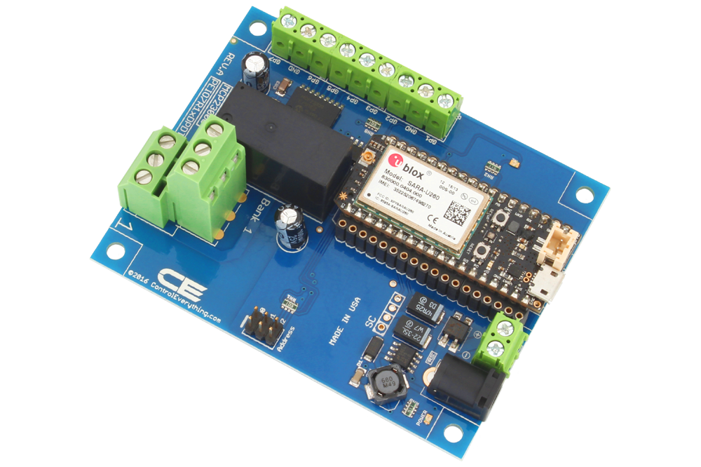 NCD 1 채널 DPDT 신호 릴레이 실드 + 7 GPIO (IoT 인터페이스 포함)