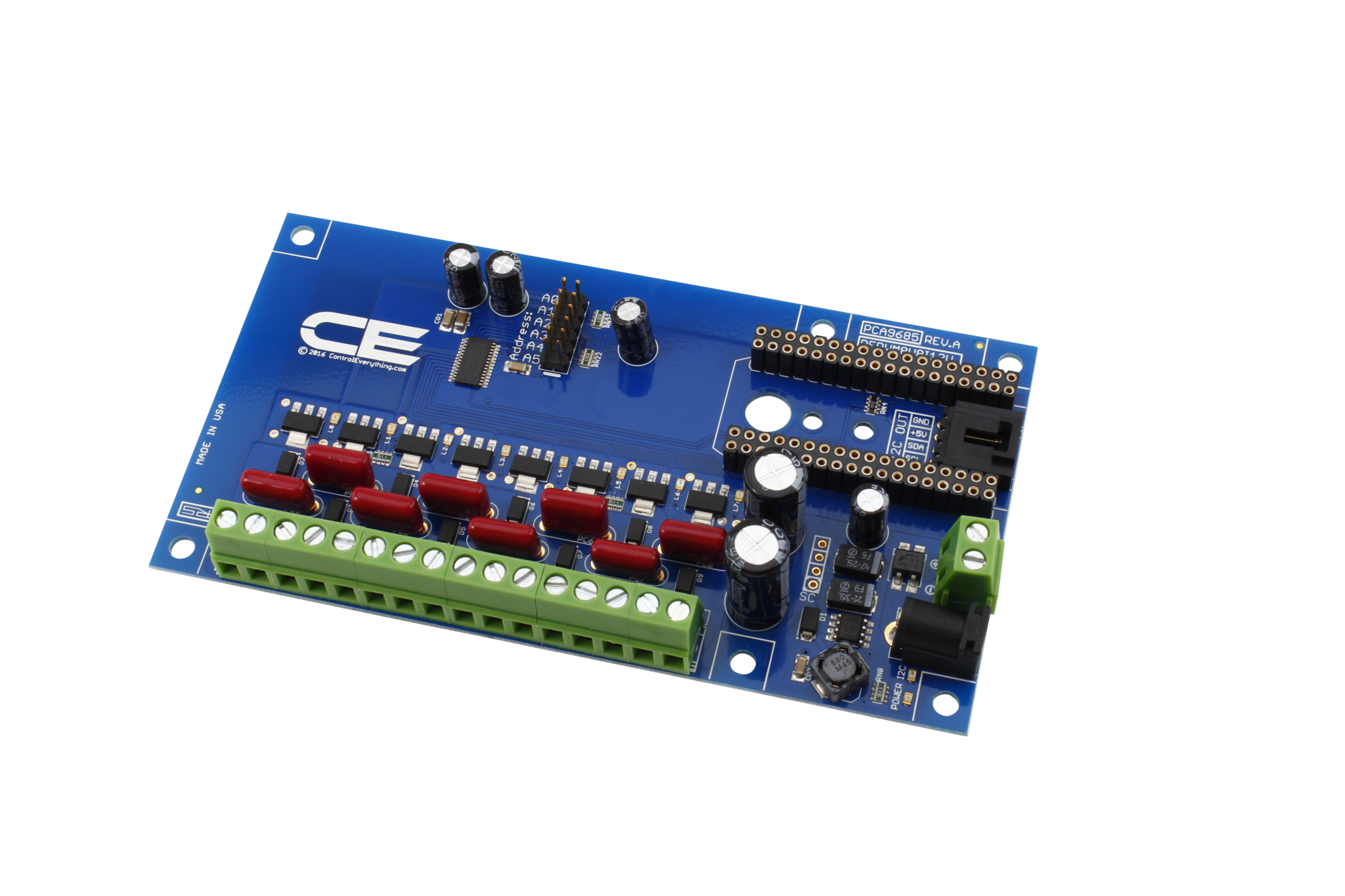 NCD PCA9685 IoT 인터페이스가있는 8 채널 8W 12V FET 드라이버 비례 밸브 컨트롤러