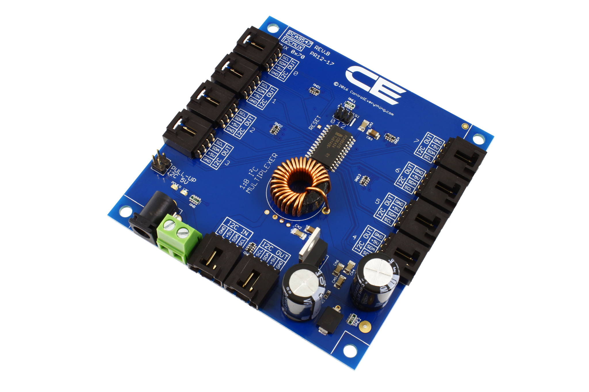 NCD PR12-17 PCA9547 I2C 인터페이스가있는 리셋 기능이있는 8 채널 I2C- 버스 멀티플렉서