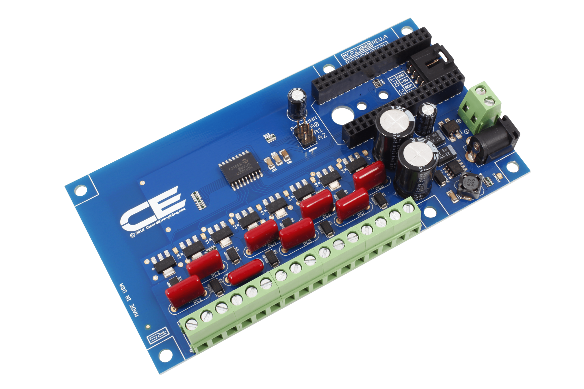 NCD PR21-5 MCP23008 IoT 인터페이스가있는 8 채널 8W 12V FET 솔레노이드 드라이버 밸브 컨트롤러