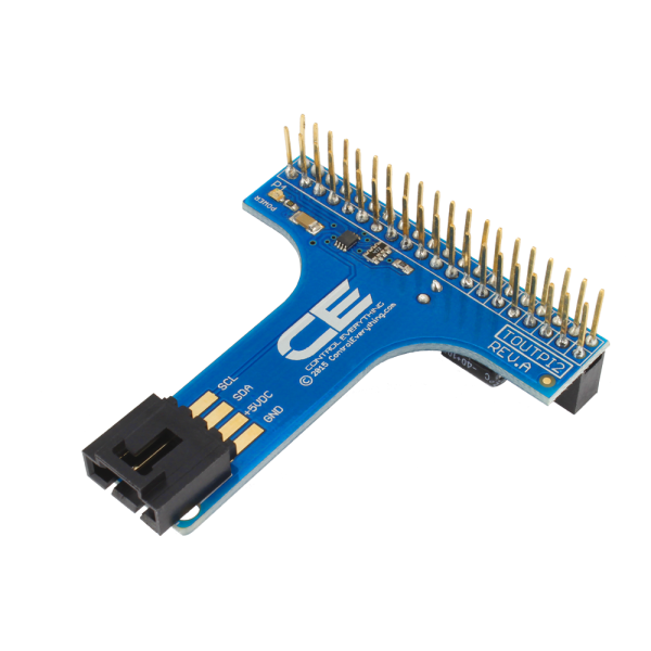 NCD PR2-3 외부를 향하는 I2C 포트가있는 Raspberry Pi 4, Pi 3 및 Pi 2 용 I2C 실드가 HDMI 포트를 통해 종료