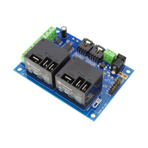 NCD MCP23008 I2CIO6R2x0 2 채널 고전력 릴레이 컨트롤러 + I2C 인터페이스가있는 GPIO 6 개