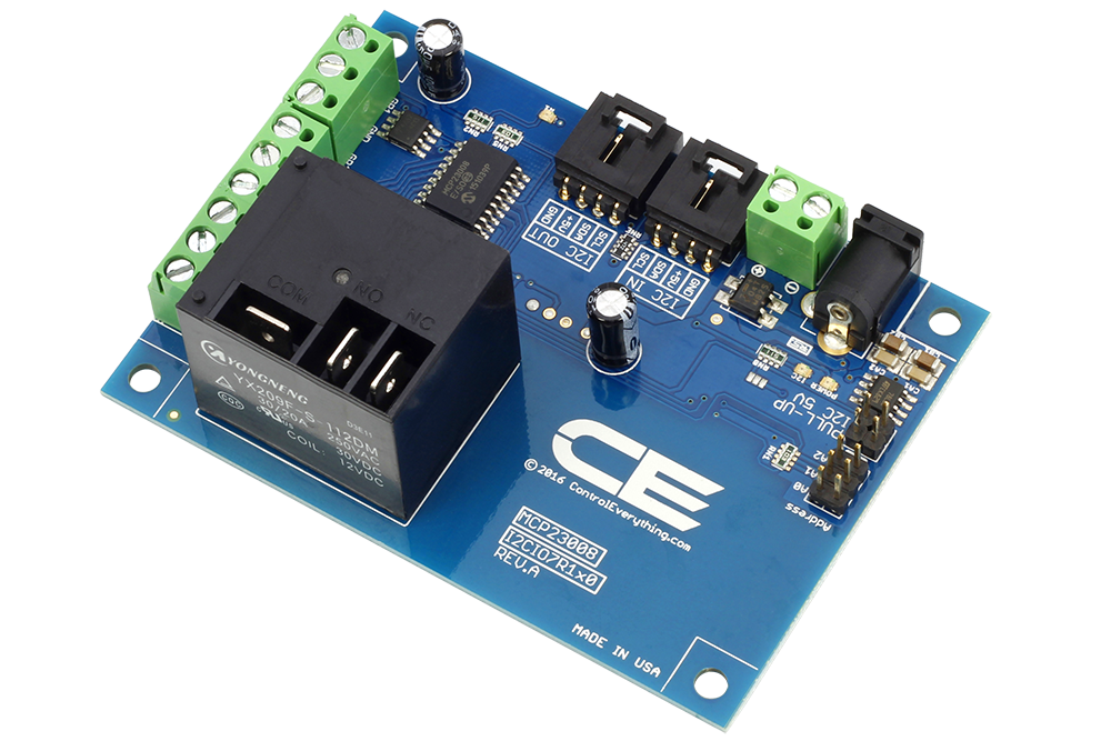 NCD 1 채널 고전력 릴레이 컨트롤러 + 7 GPIO (I2C 인터페이스 포함)