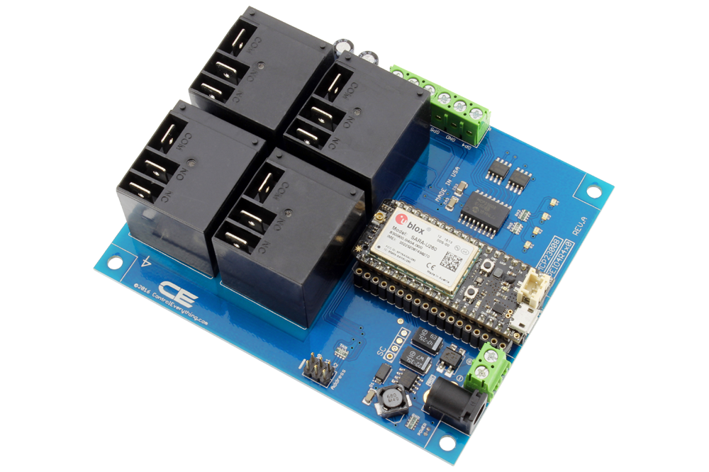 NCD 4 채널 고전력 릴레이 컨트롤러 실드 + 4 GPIO (IoT 인터페이스 포함)