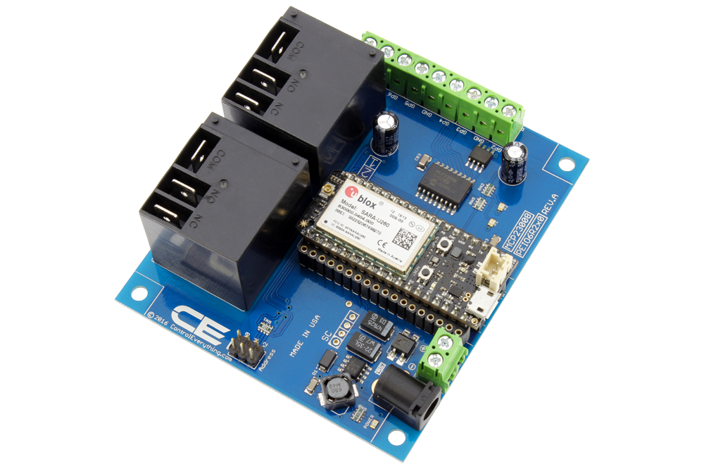 NCD 2 채널 고전력 릴레이 컨트롤러 실드 + IoT 인터페이스가있는 GPIO 6 개