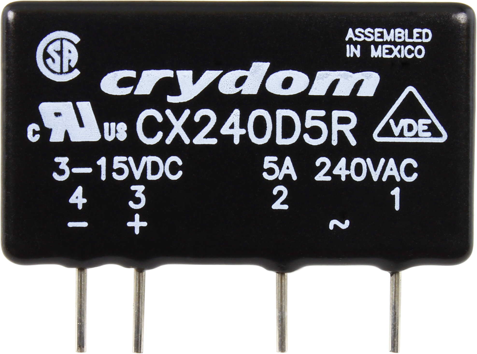 NCD PRacc-24 Crydom CX240D5R 5A 240VAC 유도 부하 용 랜덤 턴온 솔리드 스테이트 릴레이 (유형 C)