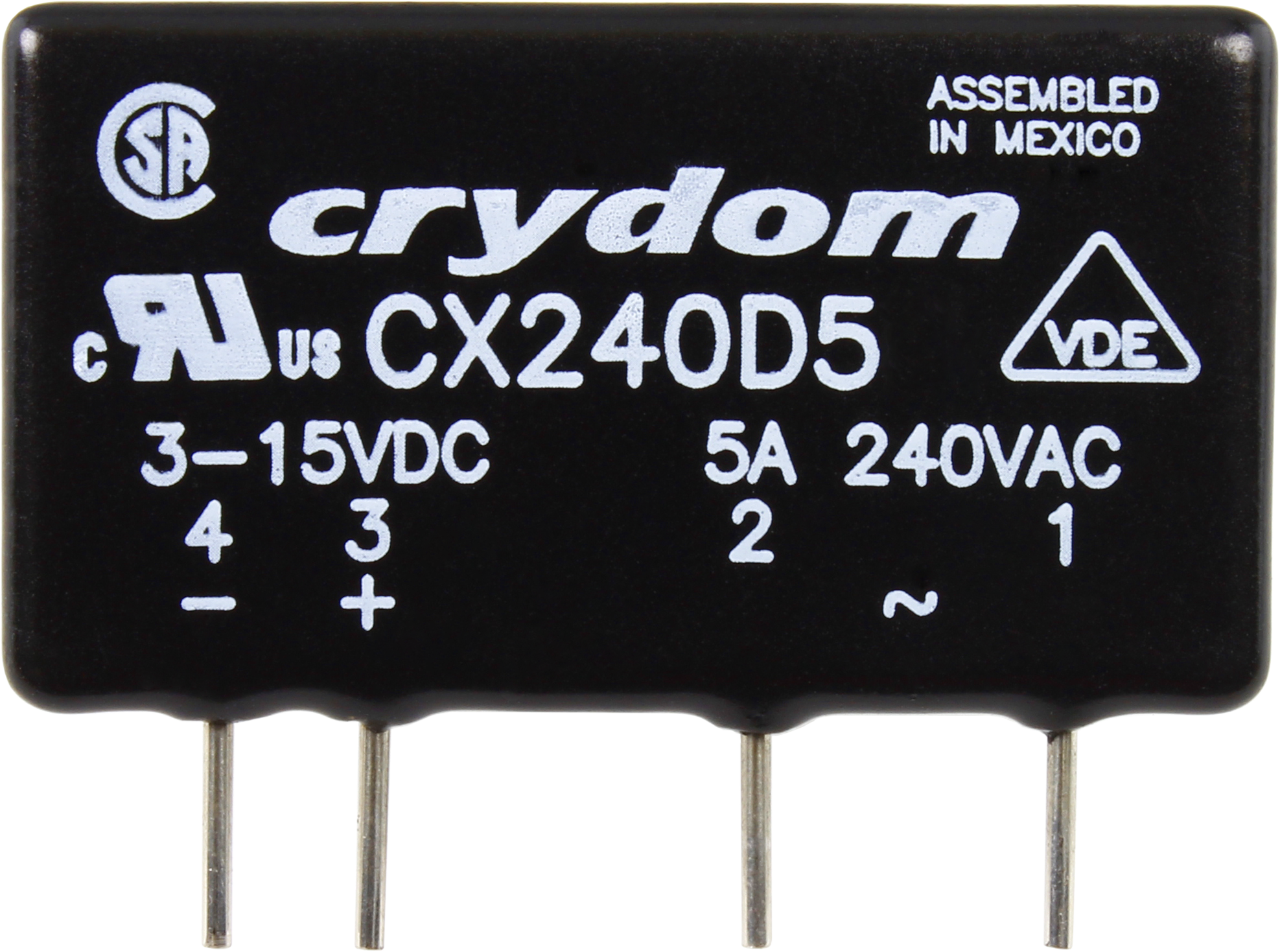 NCD PRacc-23 Crydom CX240D5 5A 240VAC 저항 부하 용 제로 크로스 솔리드 스테이트 릴레이 (유형 B)