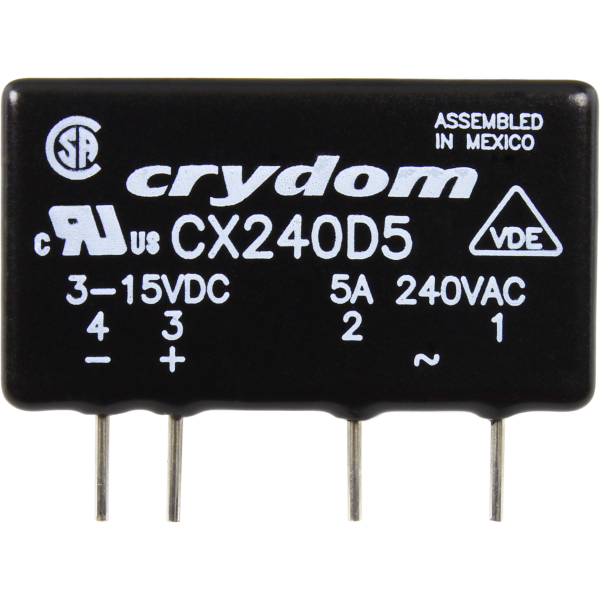 NCD PRacc-23 Crydom CX240D5 5A 240VAC 저항 부하 용 제로 크로스 솔리드 스테이트 릴레이 (유형 B)