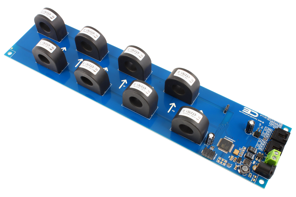 NCD PR29-16_10A I2C 인터페이스가있는 8 채널 온보드 97 % 정확도 70A AC 전류 모니터