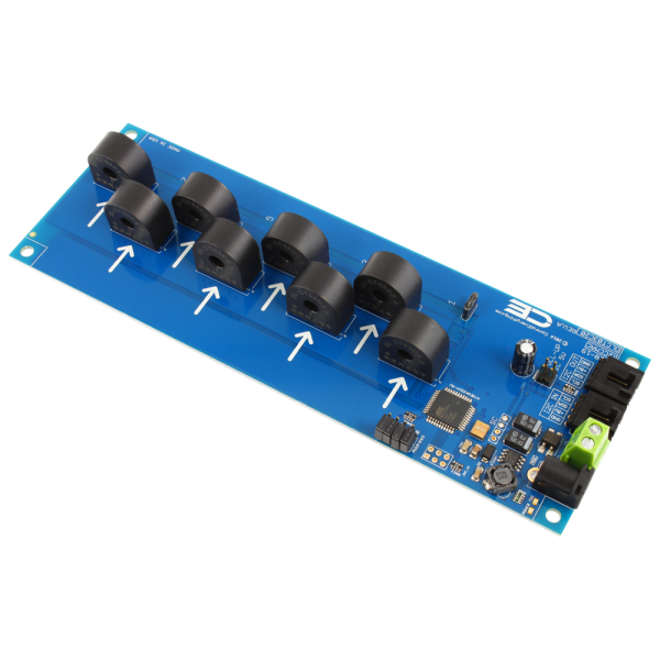 NCD PR28-9_10A I2C 인터페이스가있는 8 채널 온보드 95 % 정확도 20A AC 전류 모니터
