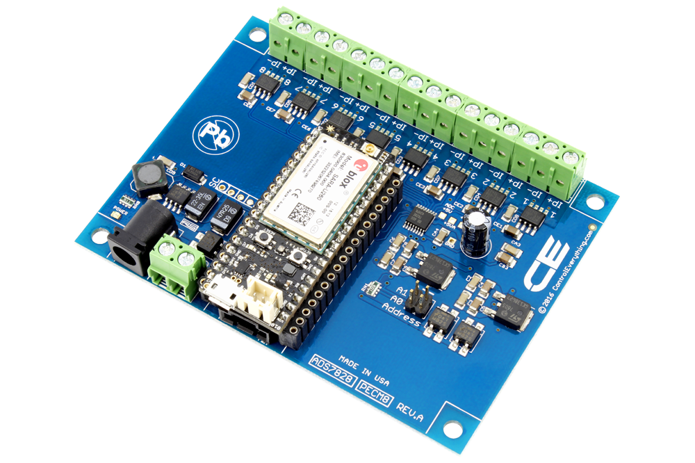 NCD PR16-41 ADS7828 IoT 인터페이스가있는 8 채널 DC 전류 모니터 ACS712