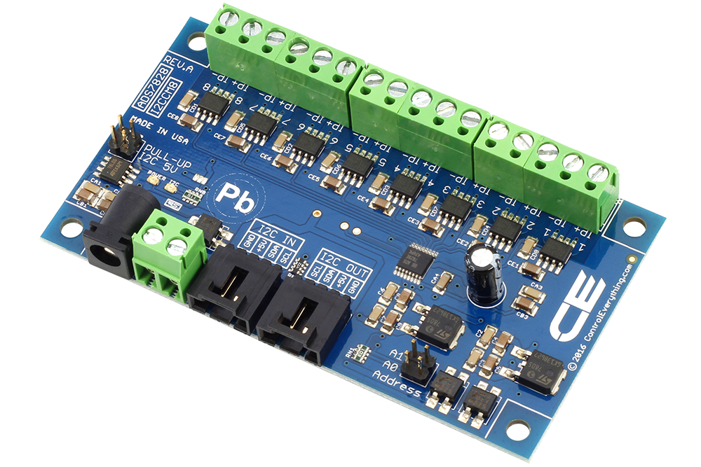NCD PR3-6 I2C 인터페이스가있는 8 채널 DC 전류 모니터