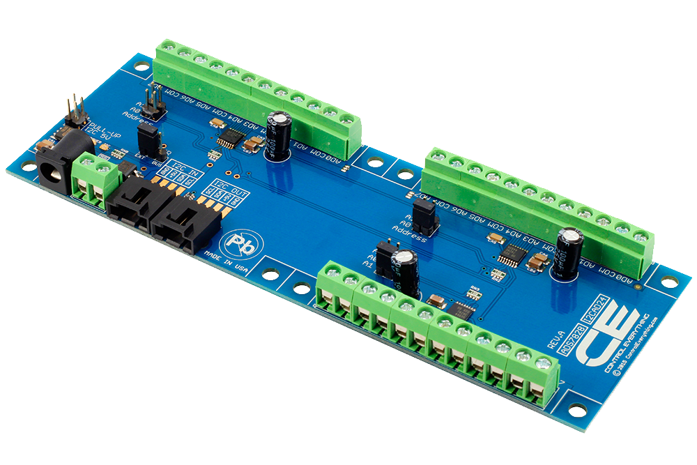 NCD PR2-6 I2C 인터페이스가있는 24 채널 아날로그-디지털 컨버터 12 비트