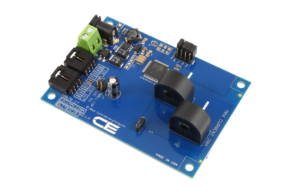 NCD PR28-17_20A I2C 인터페이스가있는 2 채널 온보드 95 % 정확도 20A AC 전류 모니터