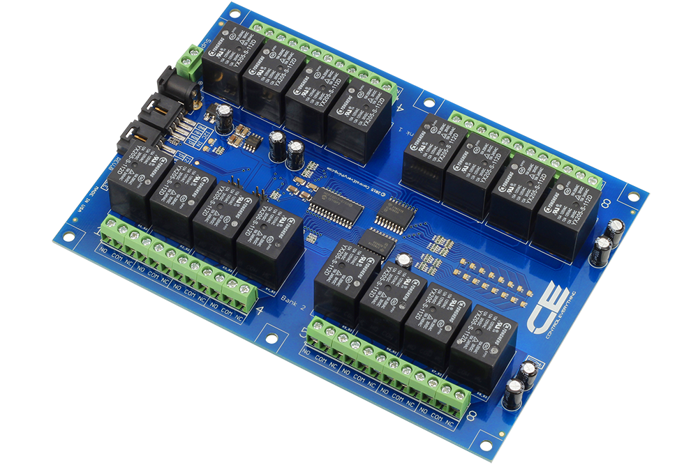 NCD I2C 인터페이스가있는 16 채널 범용 SPDT 릴레이 컨트롤러