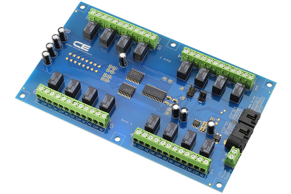 NCD I2C 인터페이스가있는 16 채널 1A SPDT 신호 릴레이 컨트롤러