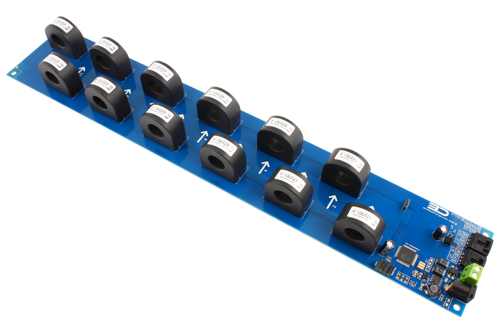 NCD PR29-21_10A I2C 인터페이스가있는 12 채널 온보드 97 % 정확도의 AC 전류 모니터