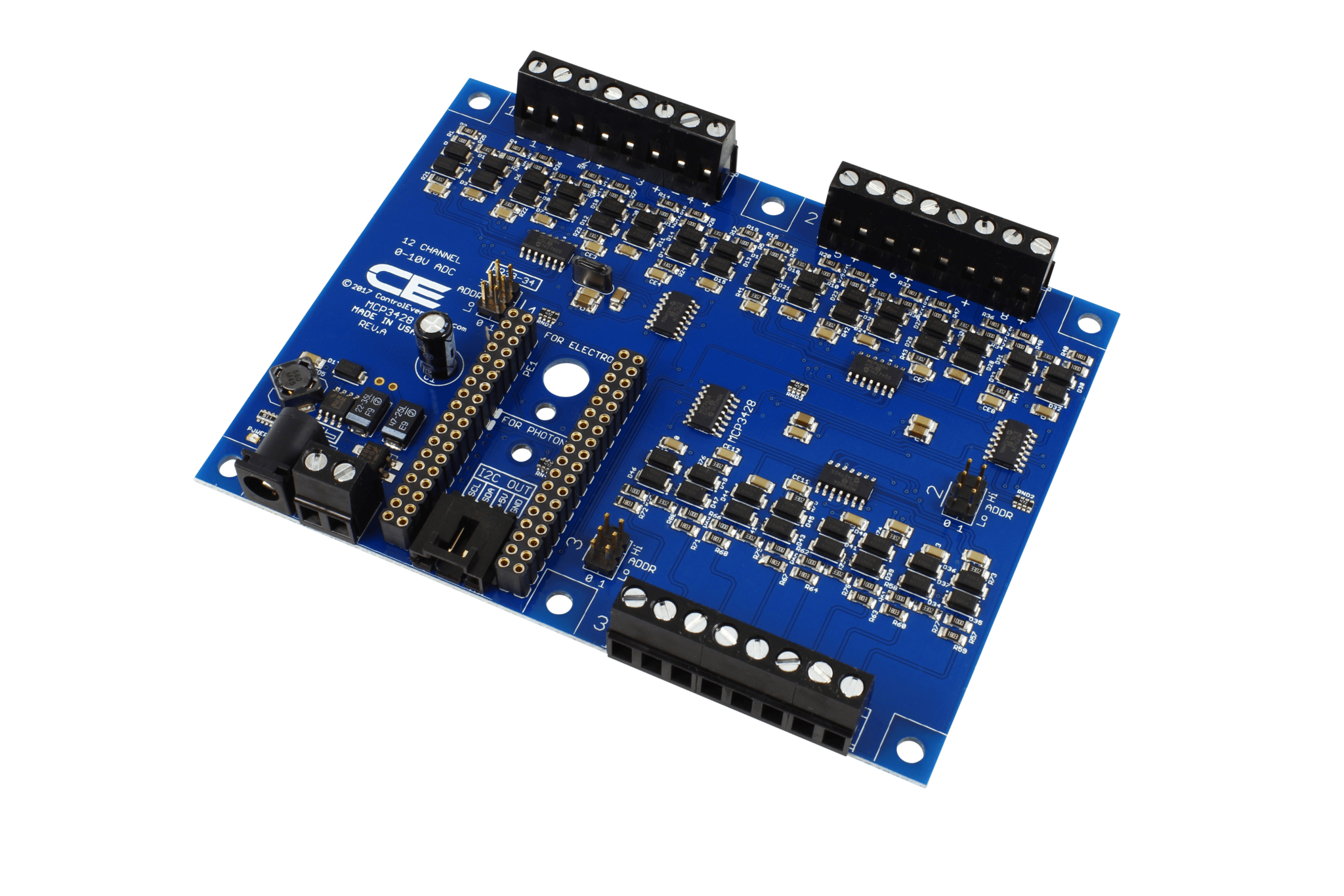 NCD PR33-34 MCP3428 IoT 인터페이스를 지원하는 12 채널 0-10V 16 비트 아날로그-디지털 컨버터