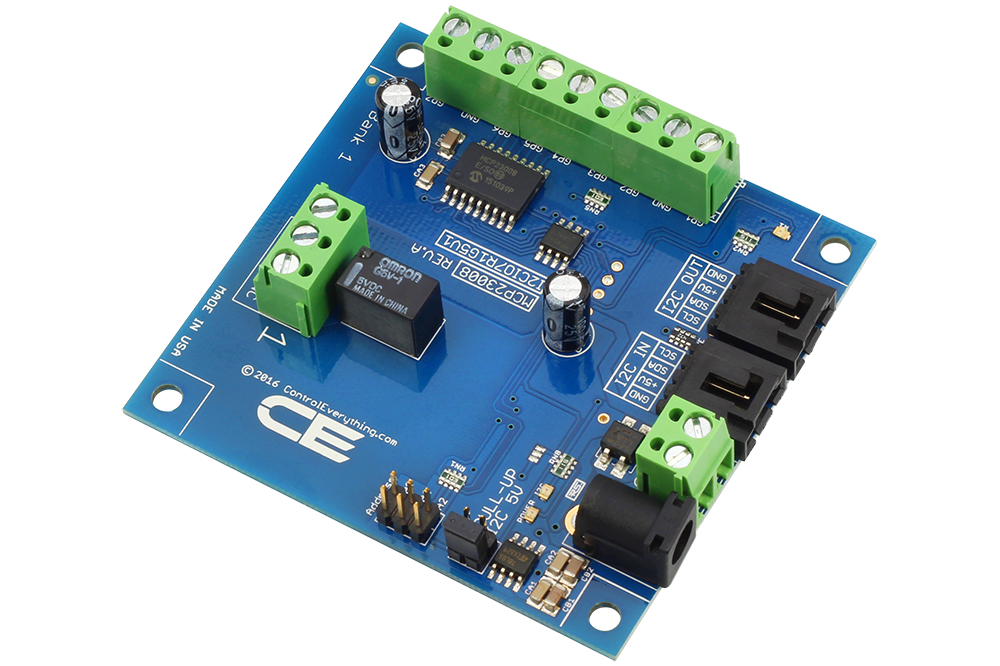 NCD PR8-22 1 채널 1Amp SPDT 신호 릴레이 컨트롤러 + I2C 인터페이스가있는 GPIO 7 개