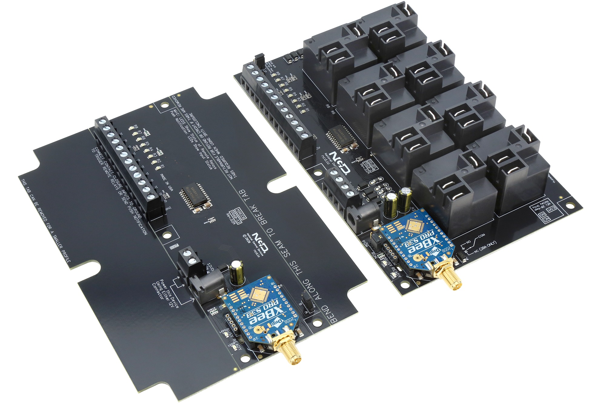 NCD MirCR8x0_KIT 무선 접점 폐쇄 원격 고전력 릴레이 컨트롤러 8 채널 단방향