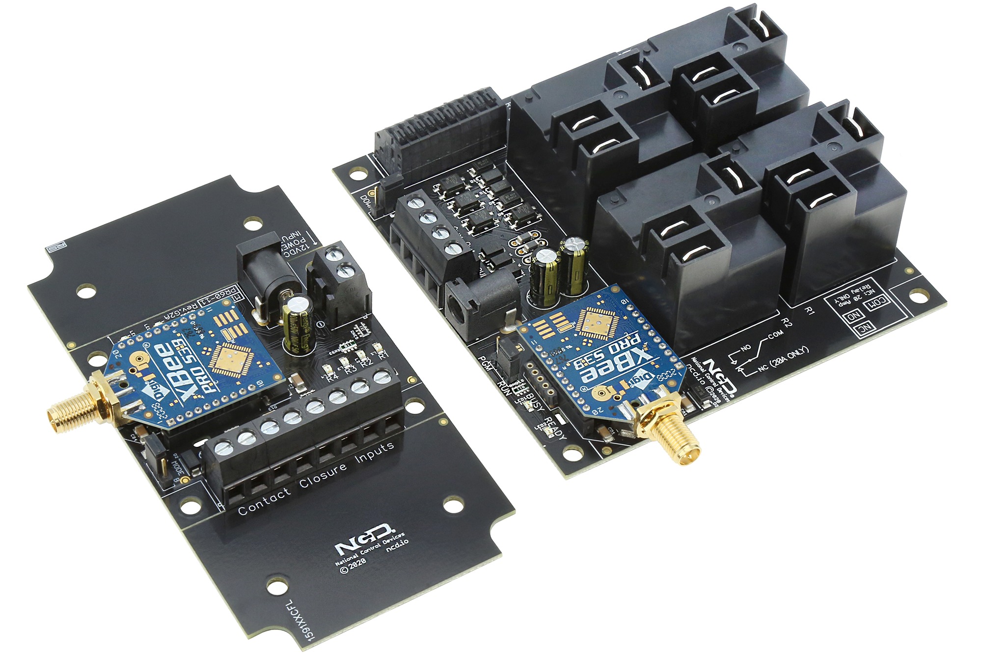 NCD MirCR4x0_KIT 무선 접점 폐쇄 원격 고전력 릴레이 컨트롤러 4 채널 단방향
