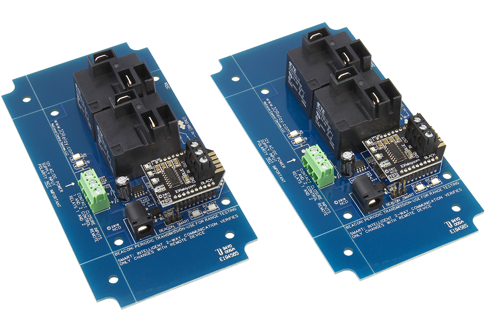 NCD MirXR2x0_ZRS_KIT 직접 유선 접점 폐쇄 송신기 수신기 2- 채널 고전력 릴레이 2-Way