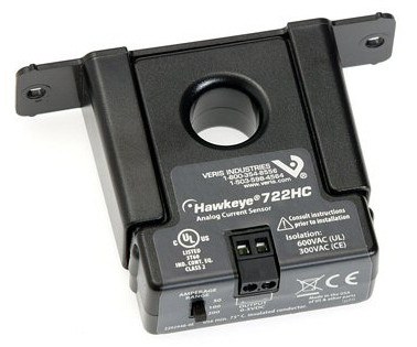 NCD Veris Hawkeye® H722HC 솔리드 코어 전류 센서 0 ~ 50 / 100 / 200A AC에서 0 ~ 5VDC로 선택 가능
