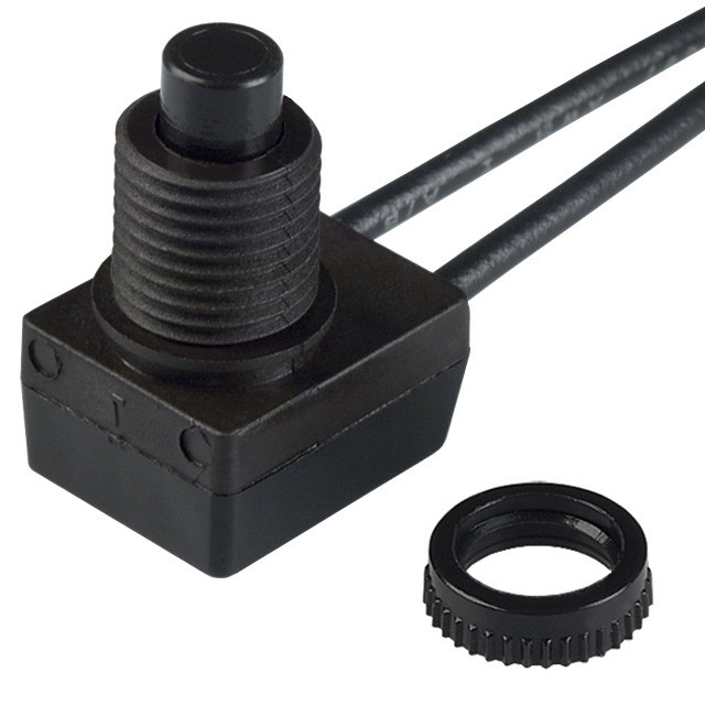 NCD 504PB Push-On Push-Off 대체 동작 스위치 Normally Open SPST 검정색