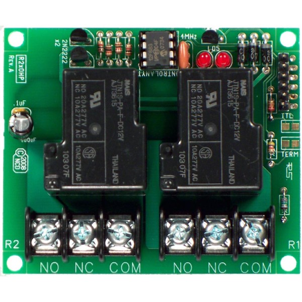 NCD R220HP RS-232 2 채널 고전력 릴레이 컨트롤러 LOW COST