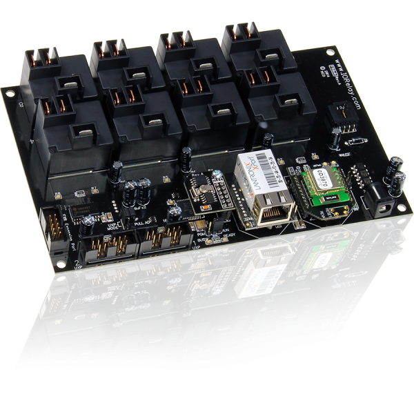 NCD FR820 16 GPIO 또는 ADC 및 I2C를 지원하는 Fusion 8 채널 고전력 릴레이 컨트롤러