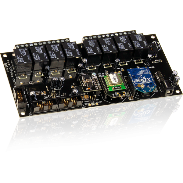 NCD FR85 16 GPIO 또는 ADC 및 I2C가있는 Fusion 8 채널 SPDT 릴레이 컨트롤러