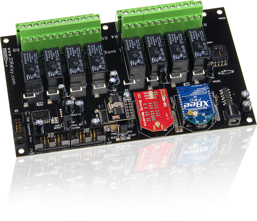 NCD FR81DPDT 16 GPIO 또는 ADC 및 I2C가있는 Fusion 8 채널 DPDT 릴레이 컨트롤러