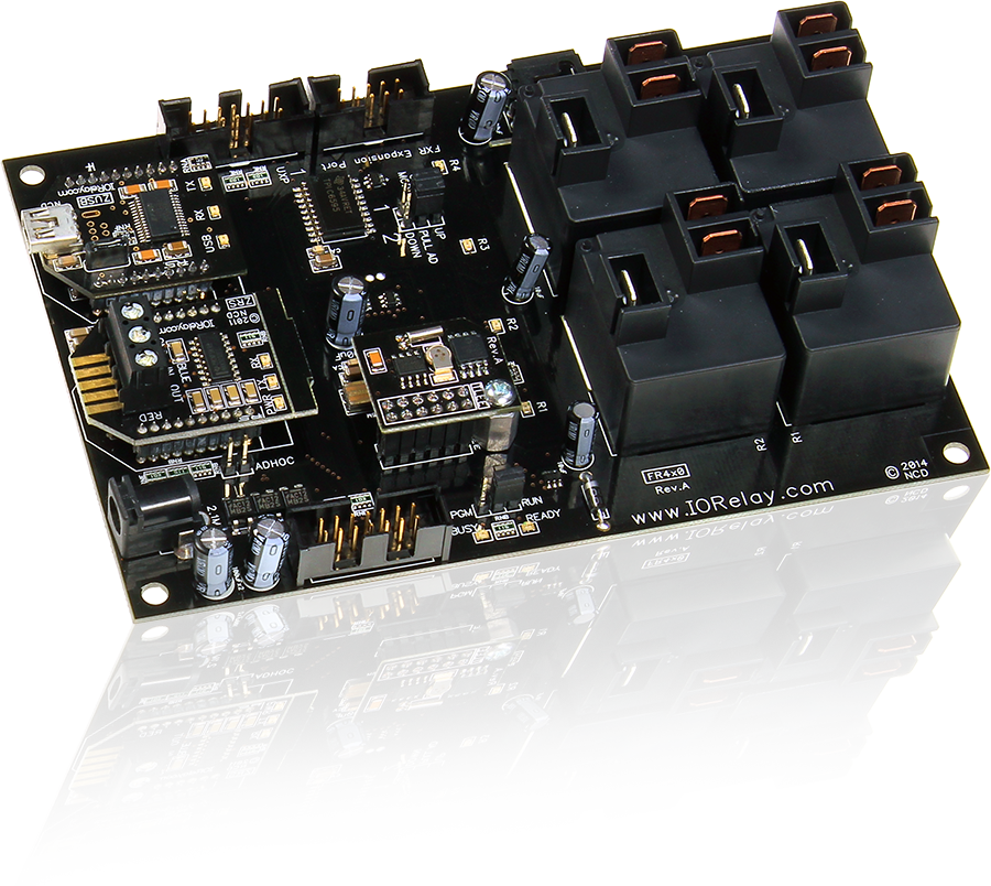 NCD FR420 16 개의 GPIO 또는 ADC 및 I2C가있는 Fusion 4 채널 고전력 릴레이 컨트롤러