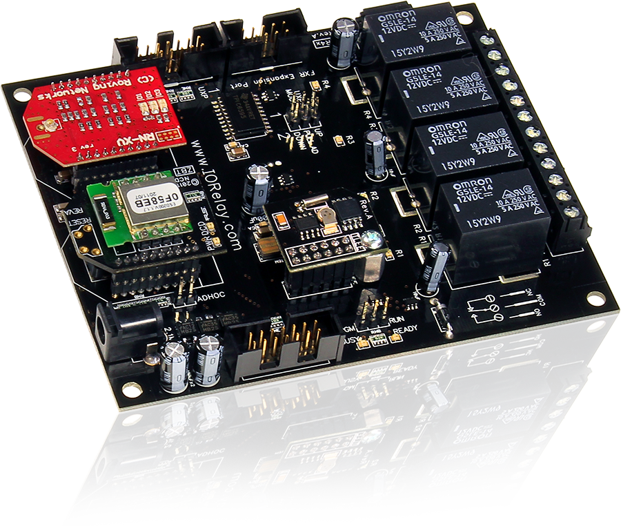 NCD FR45 16 개의 GPIO 또는 ADC 및 I2C가있는 Fusion 4 채널 SPDT 릴레이 컨트롤러