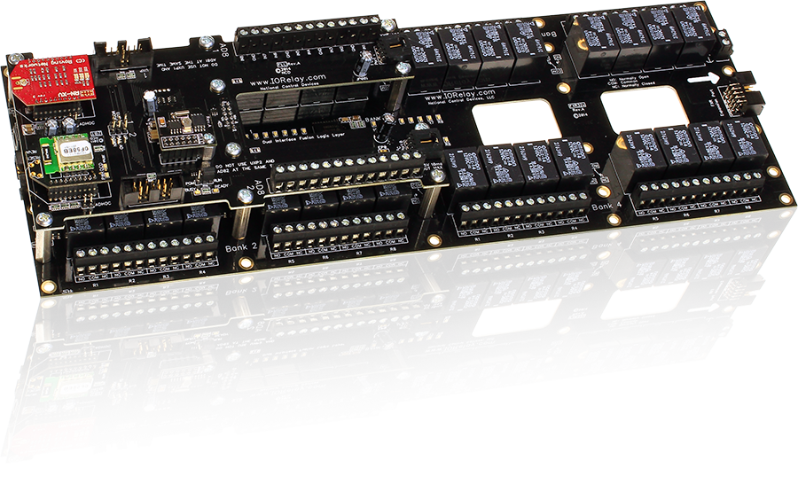 NCD FLL_FXR325 16 개의 GPIO 또는 ADC 및 I2C가있는 Fusion 32 채널 SPDT 릴레이 컨트롤러