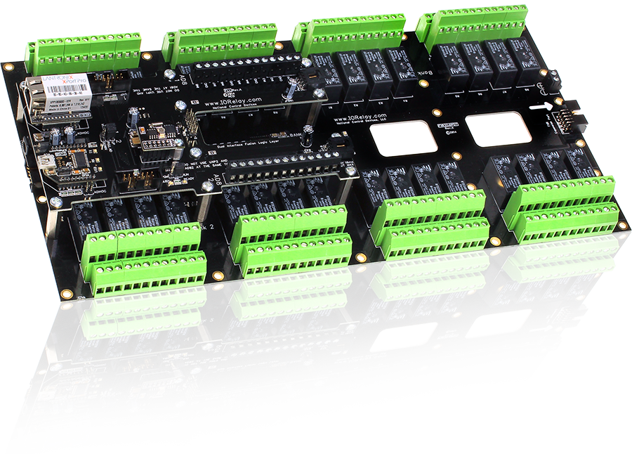NCD FLL_FXR321DPDT 16 개의 GPIO 또는 ADC 및 I2C가있는 Fusion 32 채널 DPDT 릴레이 컨트롤러