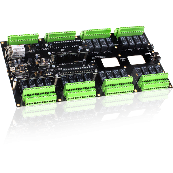 NCD FLL_FXR321DPDT 16 개의 GPIO 또는 ADC 및 I2C가있는 Fusion 32 채널 DPDT 릴레이 컨트롤러