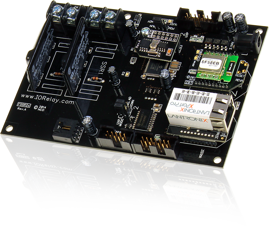 NCD 16 개의 GPIO 또는 ADC 및 I2C가있는 Fusion 2 채널 솔리드 스테이트 릴레이 컨트롤러