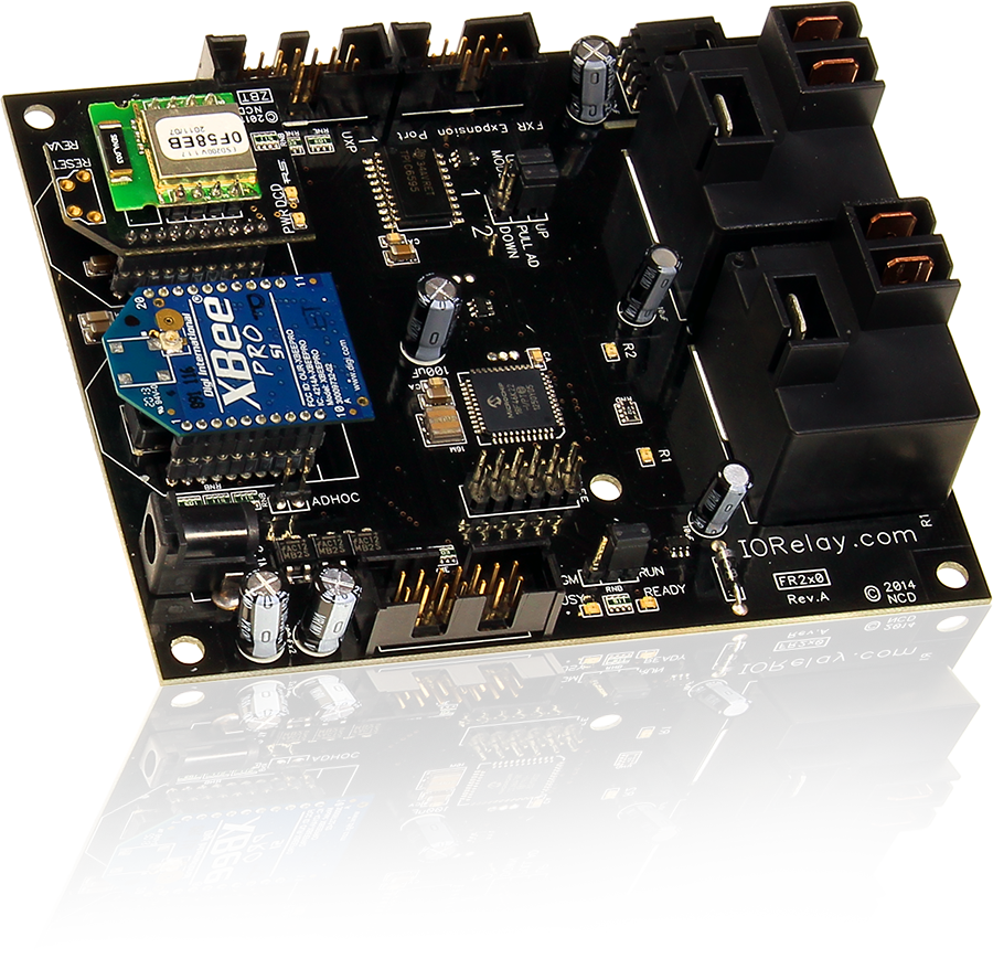 NCD FR220 16 개의 GPIO 또는 ADC 및 I2C가있는 Fusion 2 채널 고전력 릴레이 컨트롤러