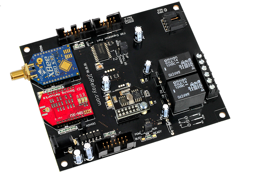 NCD FR25 16 개의 GPIO 또는 ADC 및 I2C가있는 Fusion 2 채널 SPDT 릴레이 컨트롤러